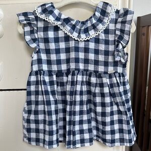 Mayoral Navy Checkered Top